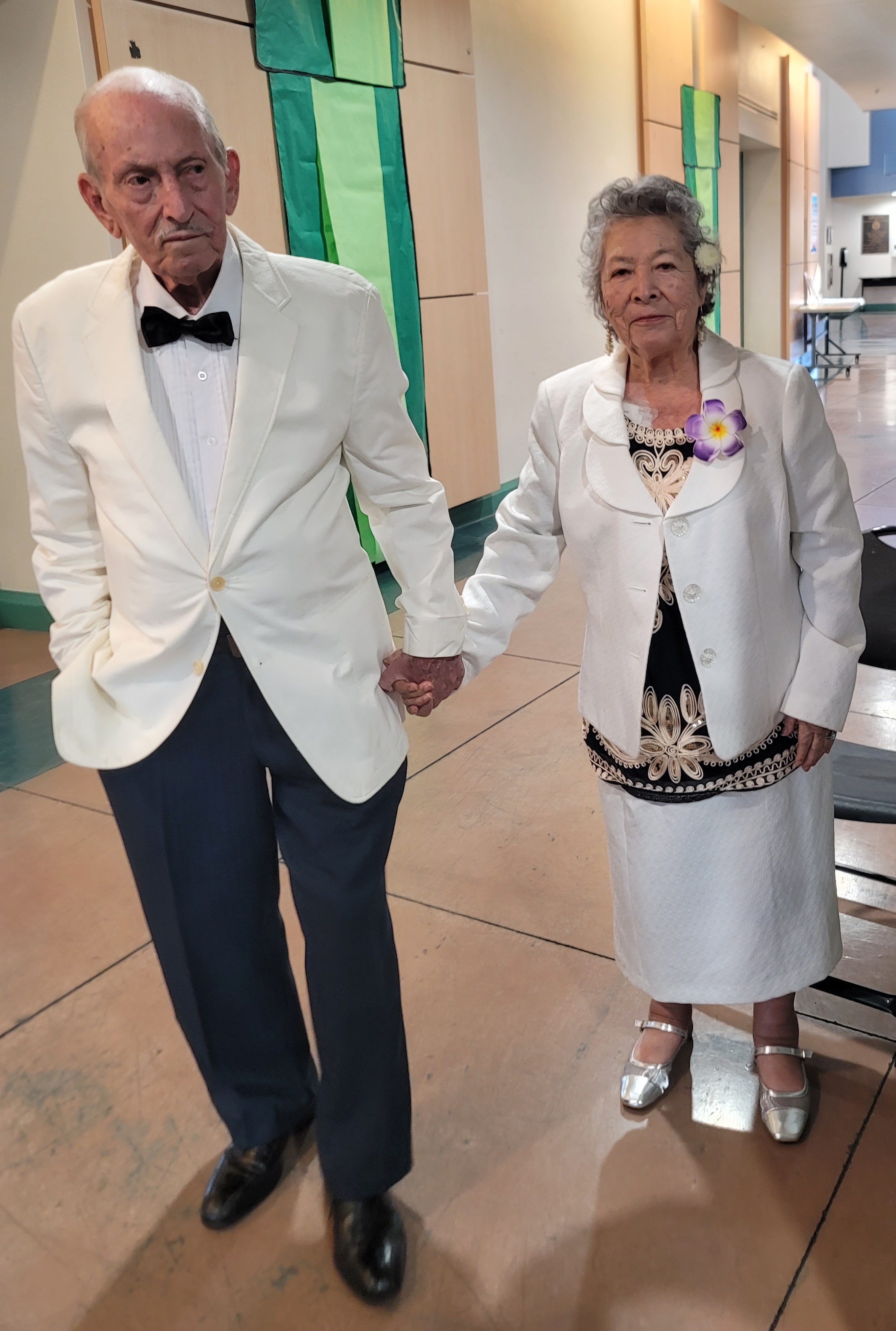 Estanislao and Antonia Rivera today, still holding hands